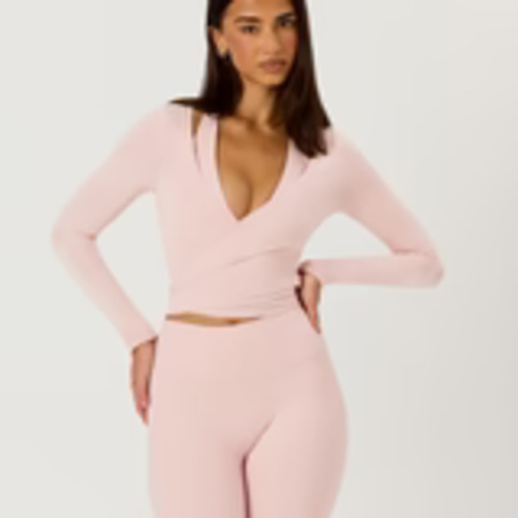 CSB Tops - CSB Ballet Wrap Top in Pink